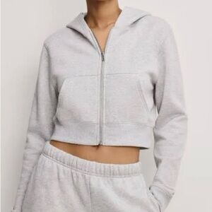 Good American Heather Gray Hoodie